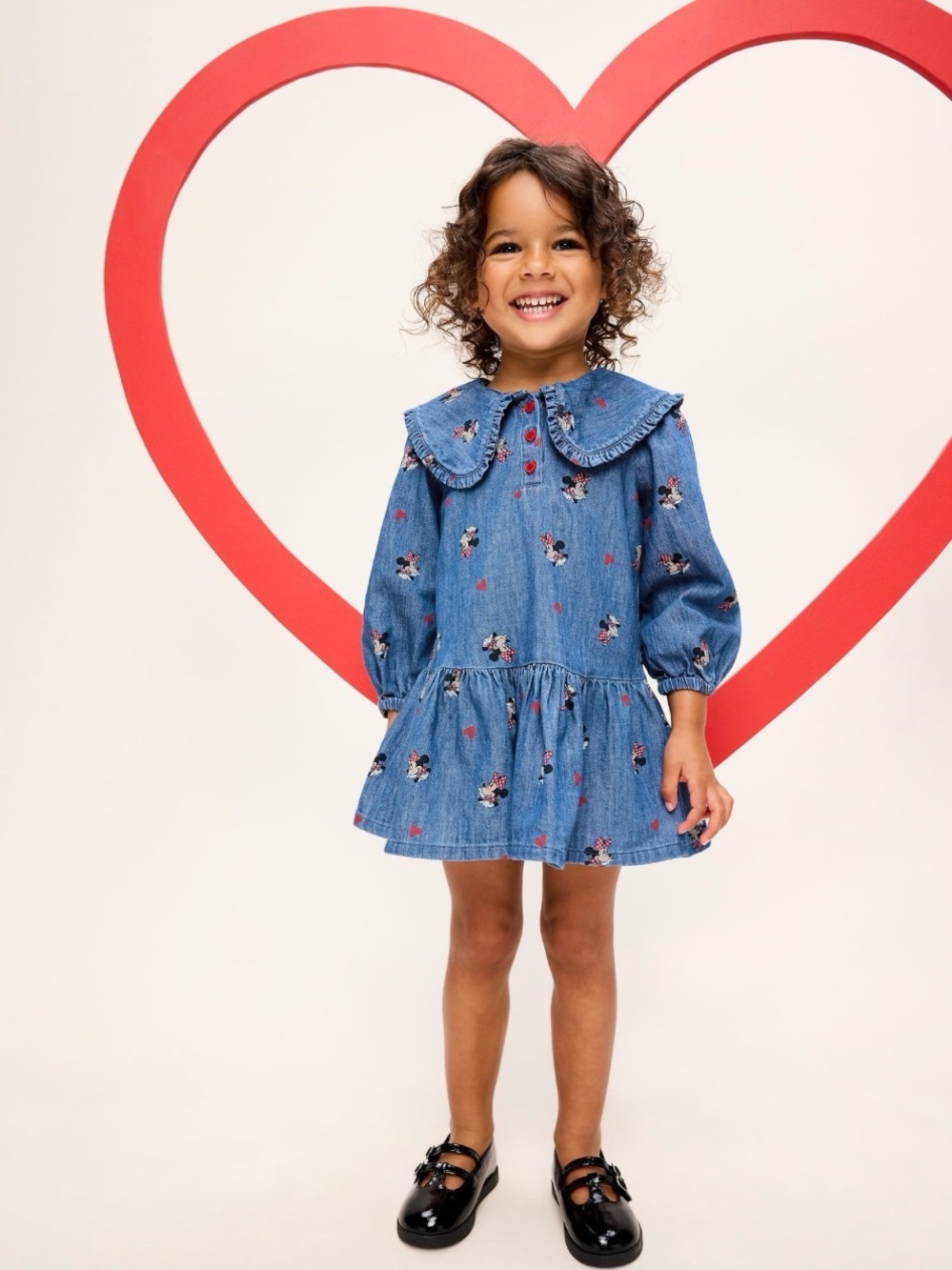 Old Navy x Disney Minnie Mouse Denim Dress w/ Peter Pan Collar